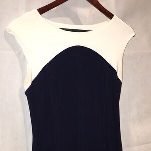 Joseph Ribkoff Bol or lock Black And White Sleeveless A-Line Dress | 6